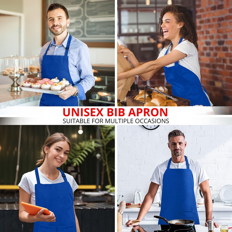 Utopia Kitchen 2 Pack Bib Apron, Adjustable with 2 Pockets, Water and Oil Resistant, Cooking Kitchen Chef Apron for Women Men - Image 2